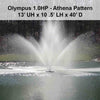 Image of Power House Olympus Display Fountain - 1.0HP