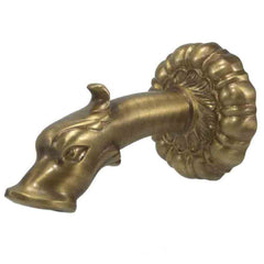 Black Oak Foundry Genoa Spout - S18 Left Profile - Antique Brass