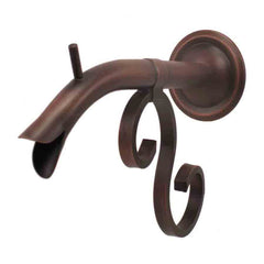 Black Oak Foundry Courtyard Spout – Small w/ Turin Distressed Copper Right Profile View