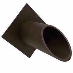 Deco Wall Scupper w/ Diamond Backplate – 2.0″ Oil Rubbed Bronze Right Profile View