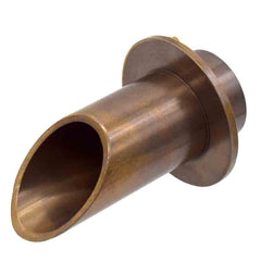 EasyPro BWS2RN Vianti Falls Antique Brass 2″ Round Wall Scupper Front Angled