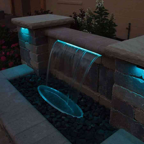 Atlantic Color Changing Colorfalls 6" 12" 24" 36" Sizes Sample Installation Shown with Lights