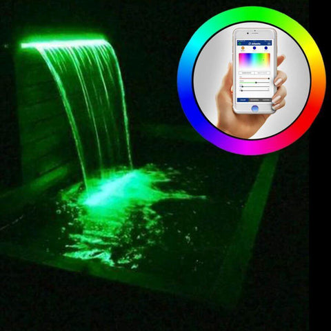 Atlantic Color Changing Colorfalls 6" 12" 24" 36" Sizes Sample Installation