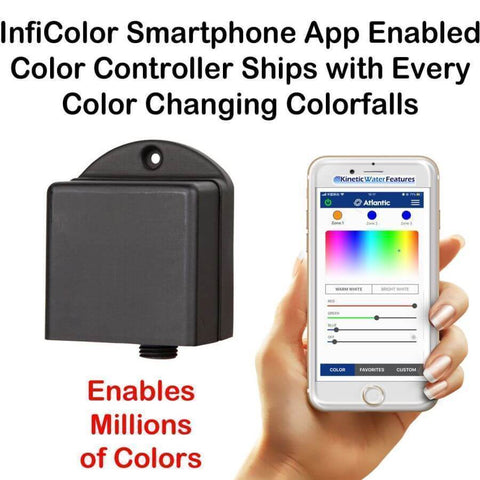 Atlantic Color Changing Colorfalls 6" 12" 24" 36" Sizes InfiColor Control Module 