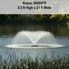 Image of Kasco 3/4HP Aerating Fountain 3400VFX with V-Shape Pattern Operating in a Pond