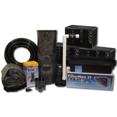 Savio 18' Pond Free Waterfall Package PF1500 Complete with Vault Pump Liner Filterweir Tubing Sealants